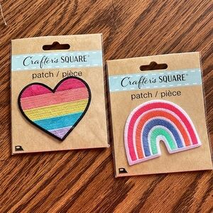 Heart and rainbow 🌈 patches